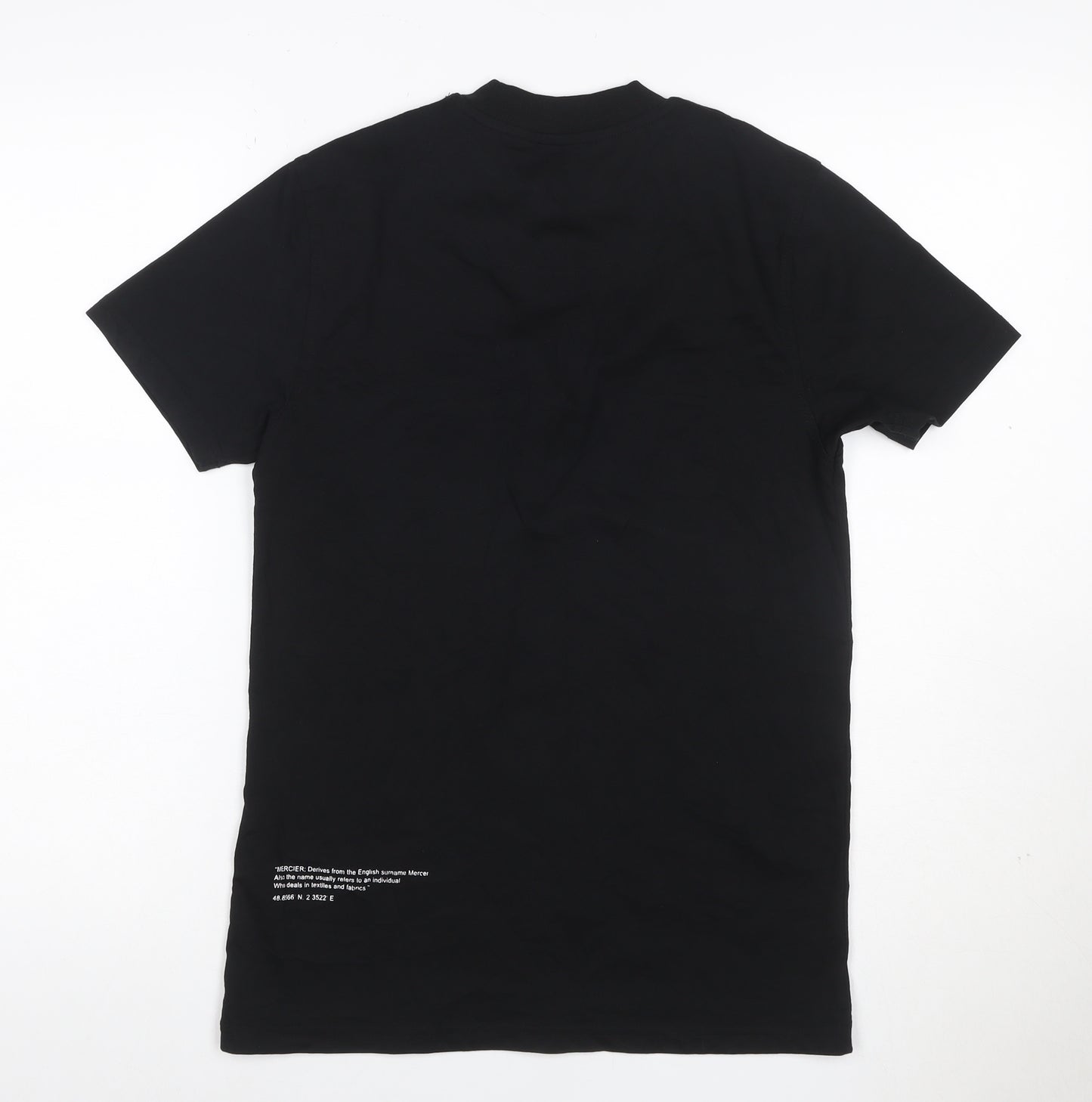 Mercier Men's Black XS Crew Neck Logo Patch Short Sleeve T-Shirt