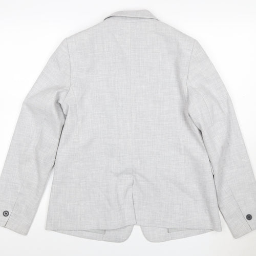Marks and Spencer Women's Grey UK 12 Lined Single-Breasted Blazer