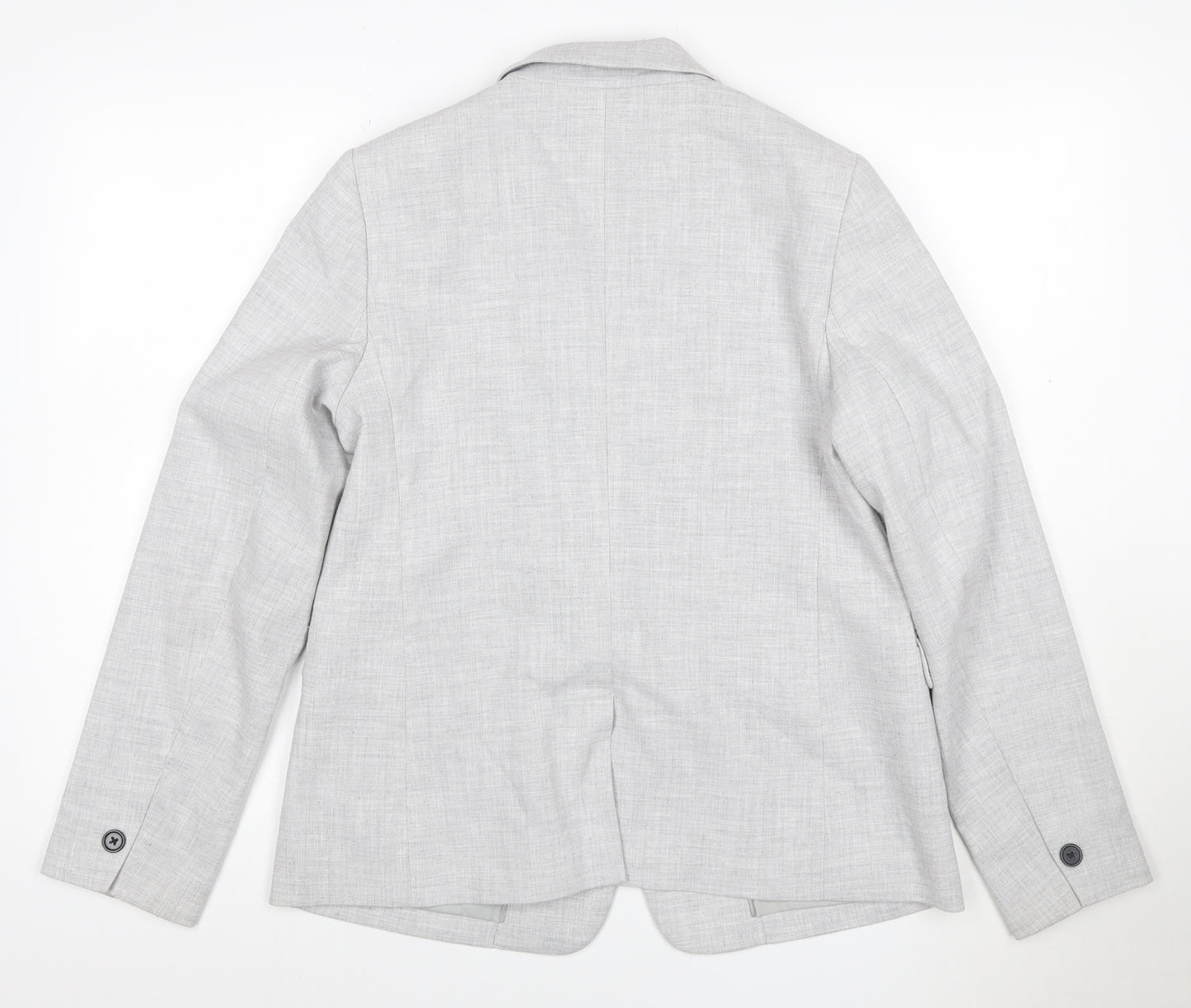Marks and Spencer Women's Grey UK 12 Lined Single-Breasted Blazer
