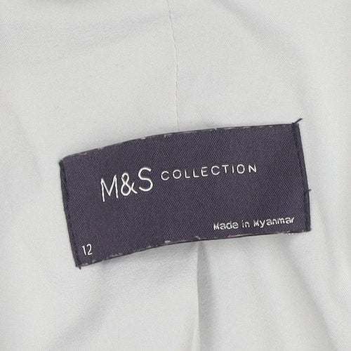 Marks and Spencer Women's Grey UK 12 Lined Single-Breasted Blazer