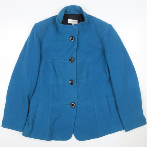 Gray & Osbourn Women’s Blue UK 20 Wool Cashmere Basic Jacket