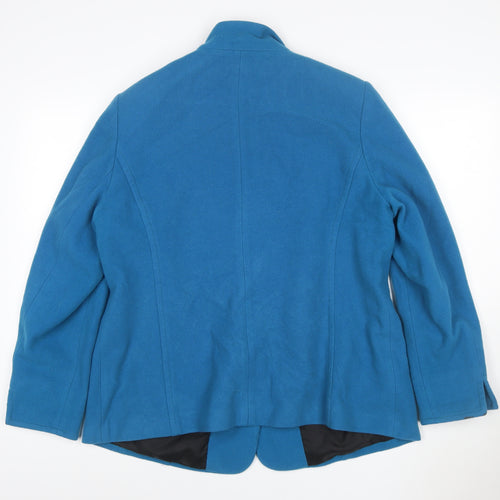 Gray & Osbourn Women’s Blue UK 20 Wool Cashmere Basic Jacket