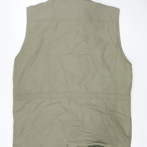 Kingston Menswear Men’s Green L Military Utility Waistcoat Pockets