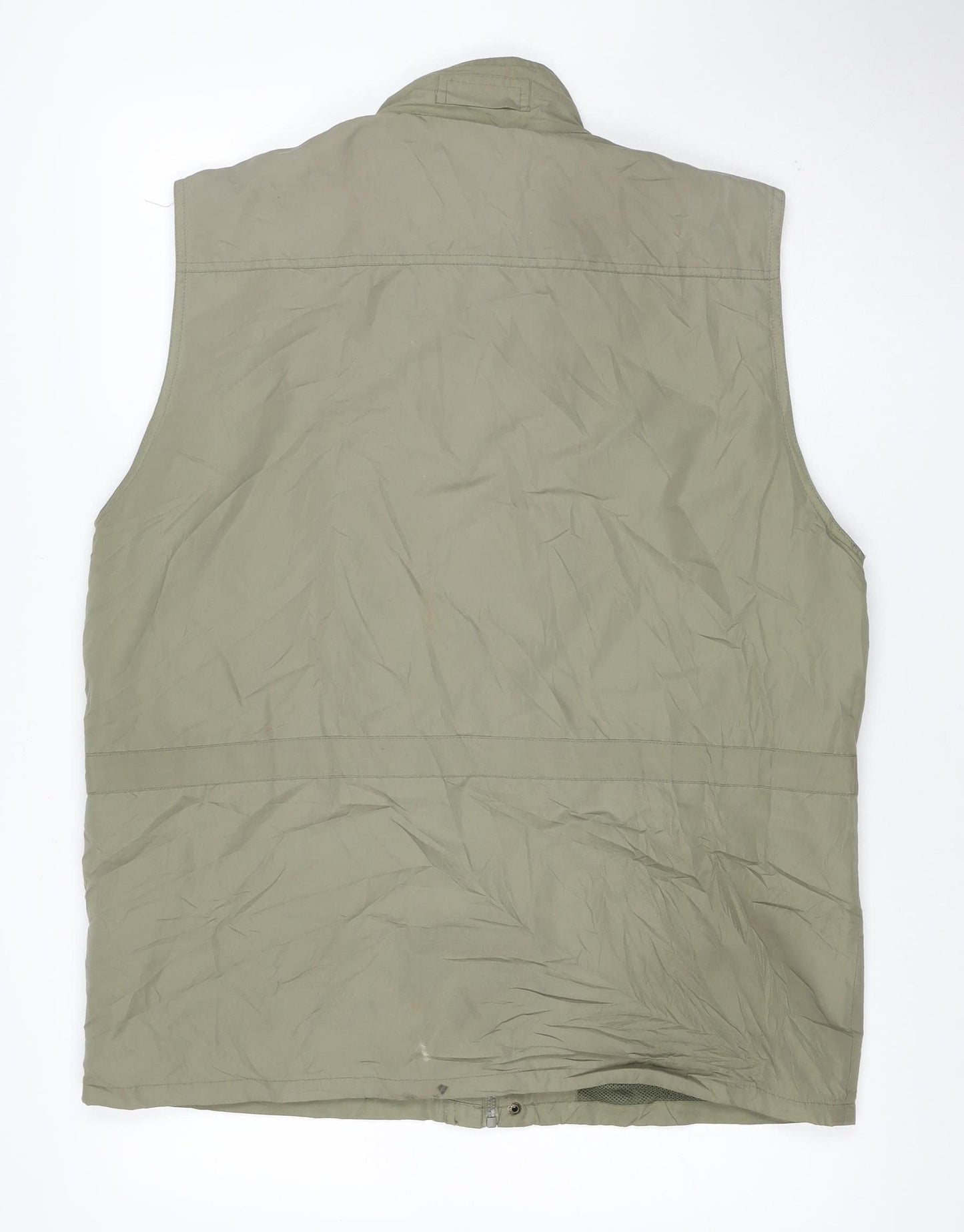 Kingston Menswear Men’s Green L Military Utility Waistcoat Pockets