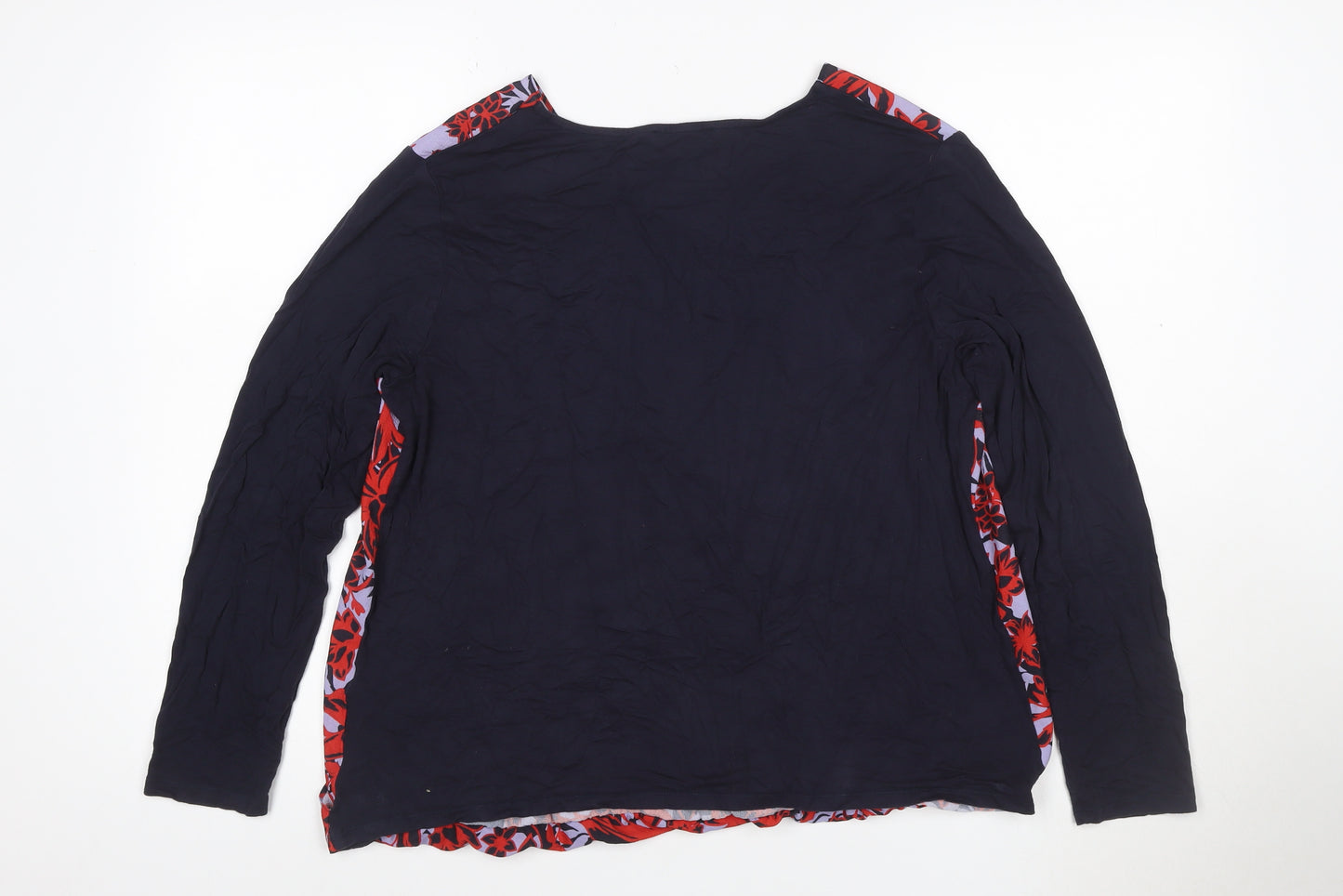 Marks and Spencer Women Multicoloured UK 16 Floral Wrap Blouse Long Sleeve