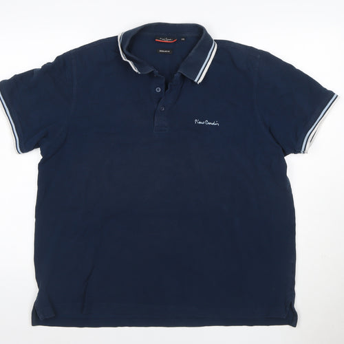 Pierre Cardin Men’s Blue 2XL Regular Fit Logo Polo Shirt