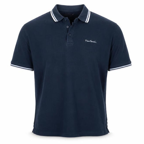 Pierre Cardin Men’s Blue 2XL Regular Fit Logo Polo Shirt