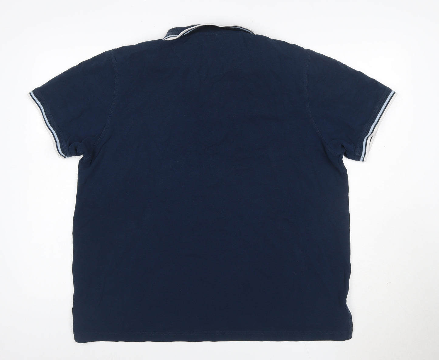 Pierre Cardin Men’s Blue 2XL Regular Fit Logo Polo Shirt