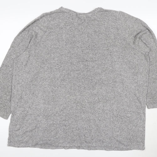 Harry Potter Women’s Grey Size 20 Hogwarts Quote 3/4 Sleeve Knit Top