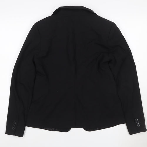 H&M Women’s Black UK 14 Slim Fit Lined Single Button Blazer