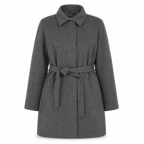 Gap Women’s Grey Wool Blend Belted Overcoat XL Lined