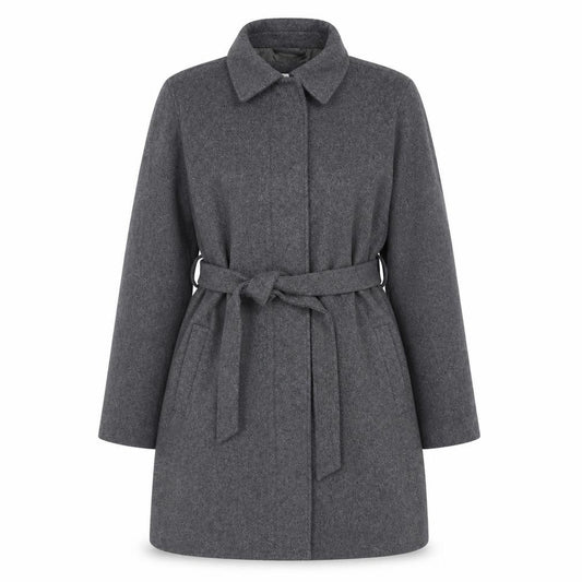 Gap Women’s Grey Wool Blend Belted Overcoat XL Lined