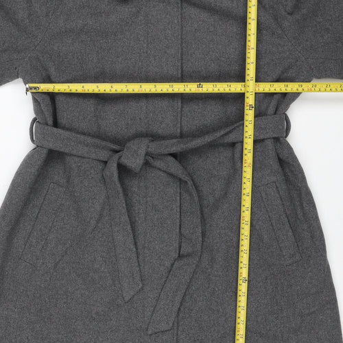 Gap Women’s Grey Wool Blend Belted Overcoat XL Lined