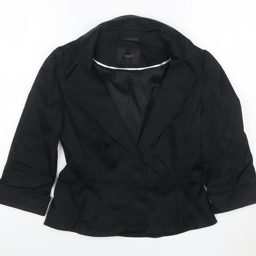 Coast Women’s Black Size 8 Tailored Single-Breasted Blazer Jacket