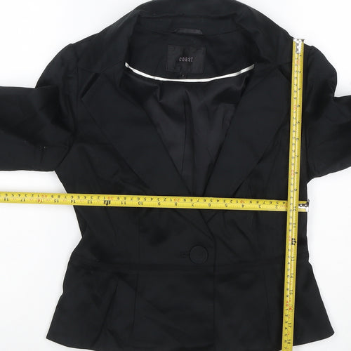 Coast Women’s Black Size 8 Tailored Single-Breasted Blazer Jacket