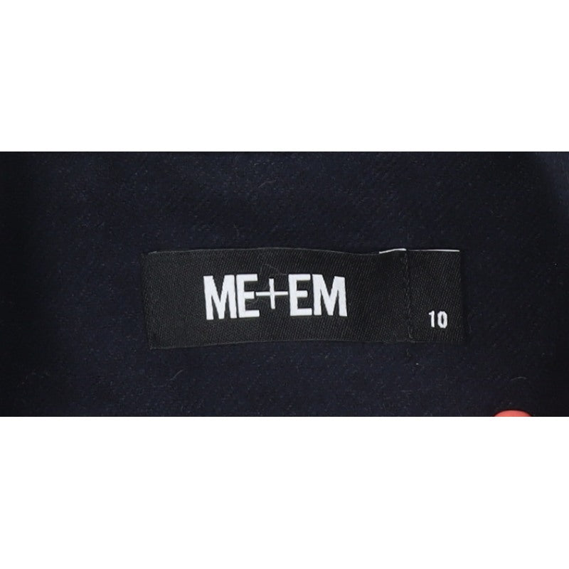 ME+EM Women’s Navy Size 10 Tailored Single-Breasted Blazer Gold Buttons