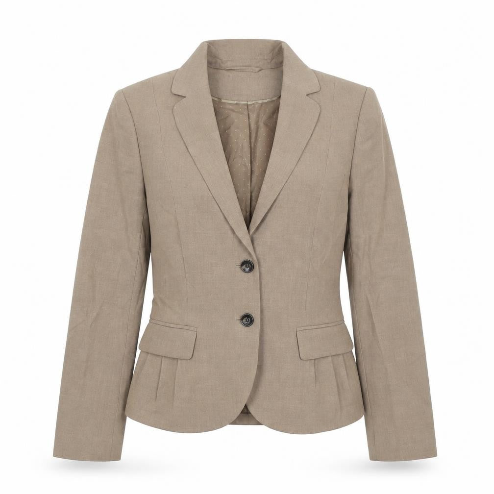 H&M Women’s Beige UK 10 Tailored Single-Breasted Blazer Jacket