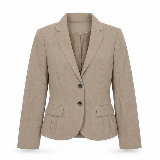 H&M Women’s Beige UK 10 Tailored Single-Breasted Blazer Jacket