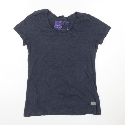 Superdry Women’s Blue L Basic Cotton Crew Neck Short Sleeve T-Shirt