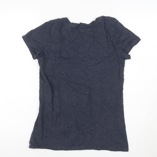 Superdry Women’s Blue L Basic Cotton Crew Neck Short Sleeve T-Shirt