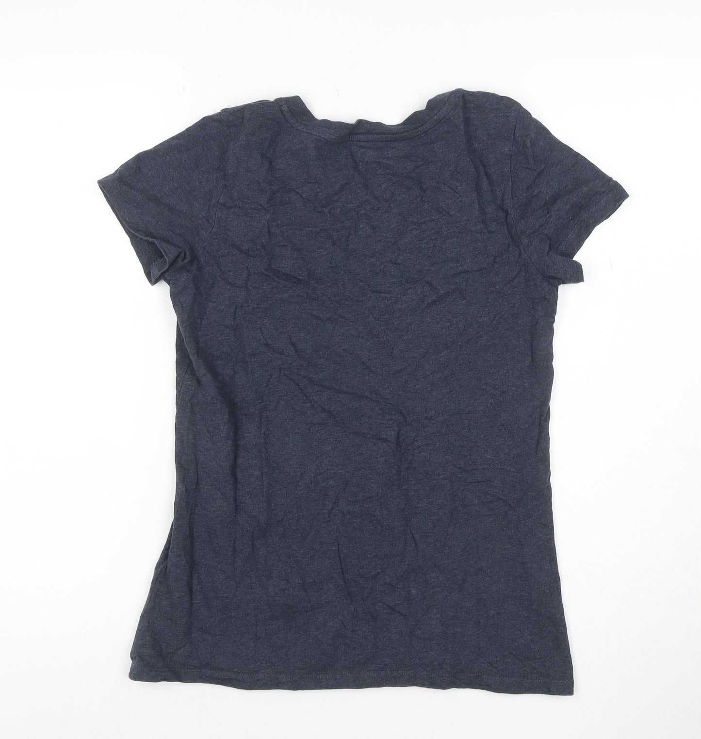 Superdry Women’s Blue L Basic Cotton Crew Neck Short Sleeve T-Shirt
