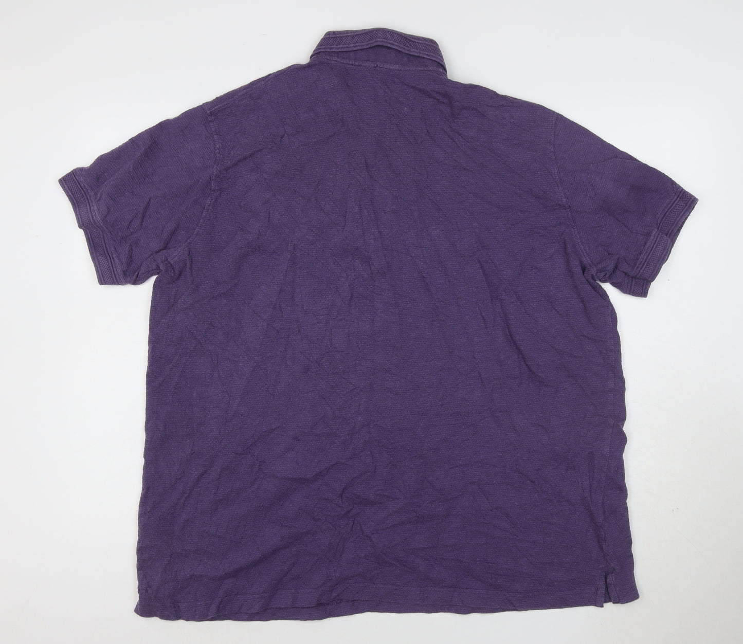 Cotton Traders Men’s Purple 2XL Organic Cotton Short Sleeve Polo