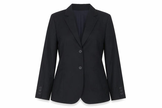 Marks & Spencer Women Black Size 12 Tailored Single-Breasted Blazer