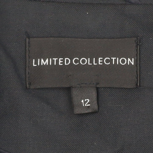 Marks & Spencer Women Black Size 12 Tailored Single-Breasted Blazer
