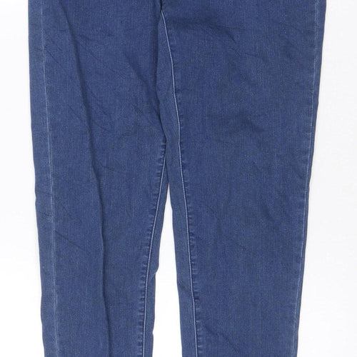 Pins Women Blue UK 12 Skinny Stretch Denim Jeggings Pull-On Pockets