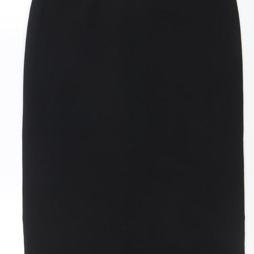 Next Women Black UK 8 Knee Length Straight Pencil Lined Work Skirt