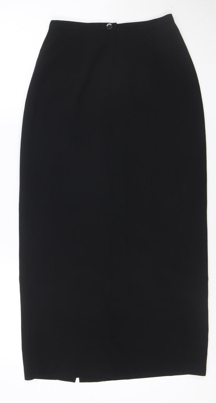 Next Women Black UK 8 Knee Length Straight Pencil Lined Work Skirt