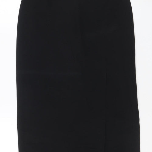Next Women Black UK 8 Knee Length Straight Pencil Lined Work Skirt