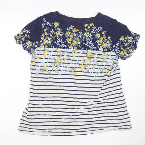 Joules Women’s Multicoloured UK 16 Floral Stripe Cotton Jersey T-Shirt