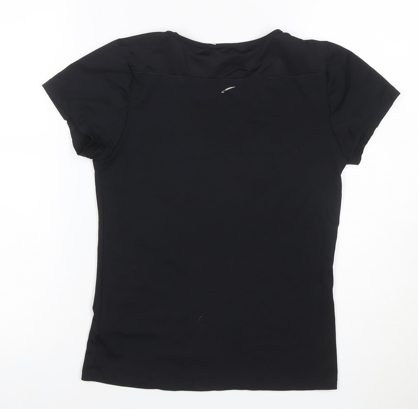 LA Gear Women Black UK 12 Athletic V-Neck Short Sleeve T-Shirt