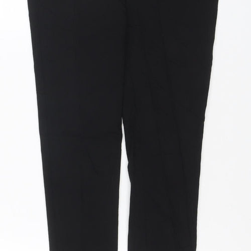 M&Co Women Black Size 8 Cropped Straight Stretch Trousers