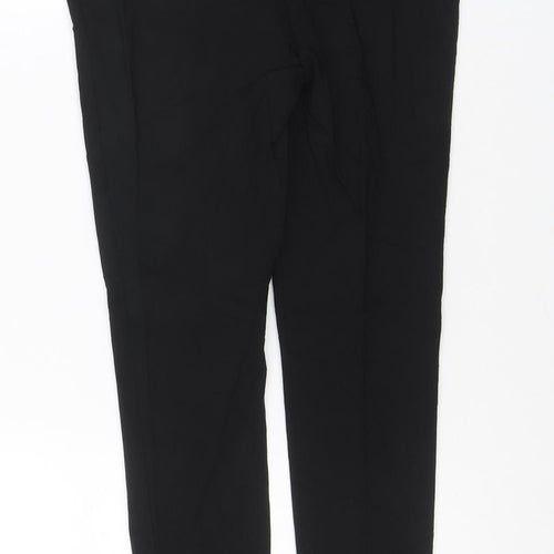 M&Co Women Black Size 8 Cropped Straight Stretch Trousers