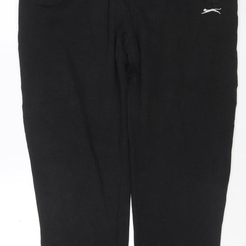 Slazenger Men’s Black 2XL Fleece Sweatpants Elastic Waist Zip Pockets