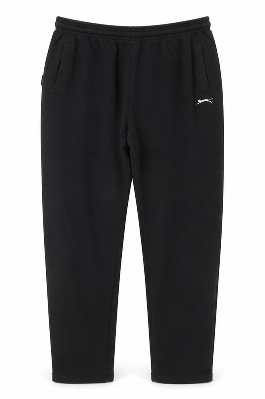 Slazenger Men’s Black 2XL Fleece Sweatpants Elastic Waist Zip Pockets