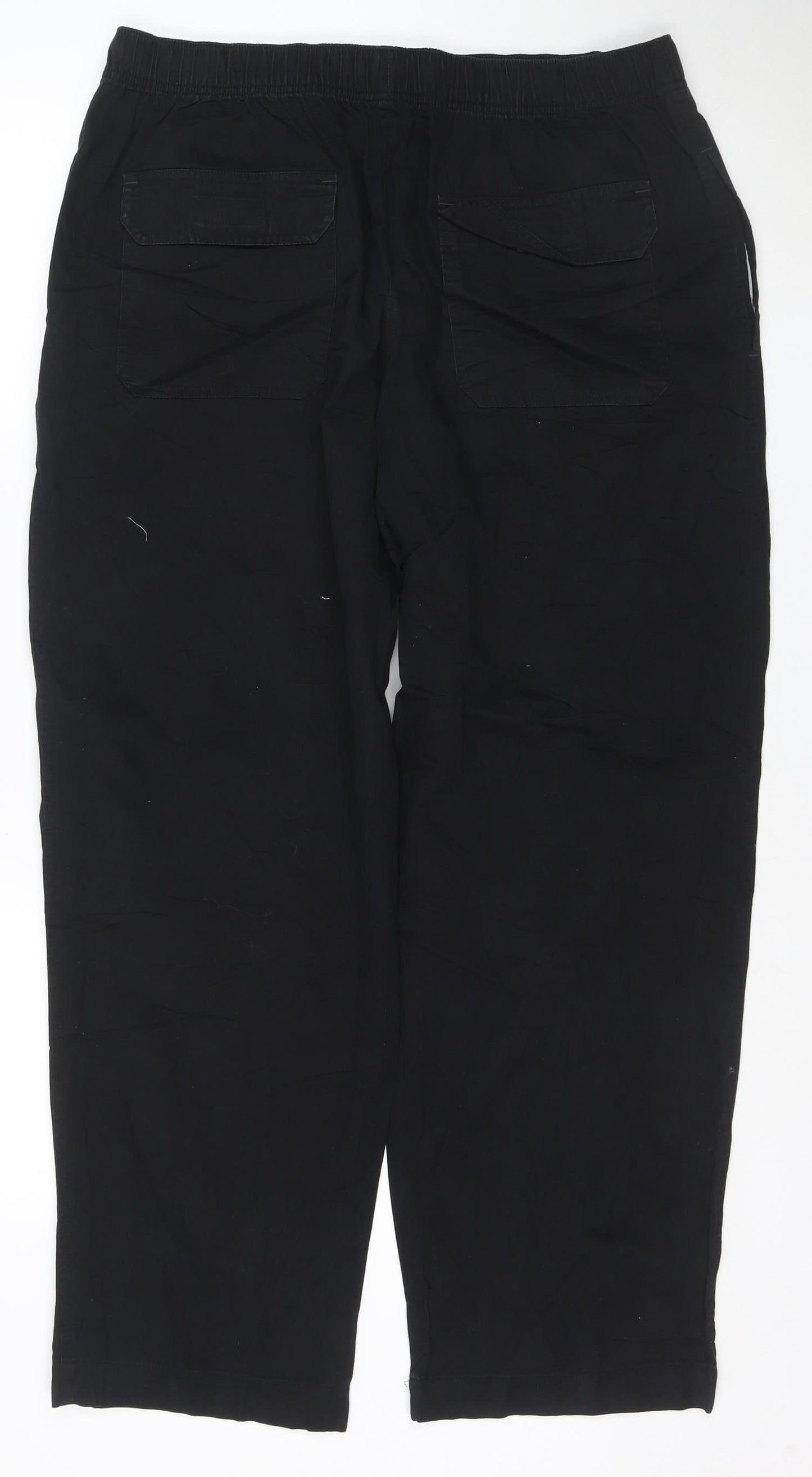 Marks & Spencer Men’s Black 36W 31L Cotton Straight Trousers