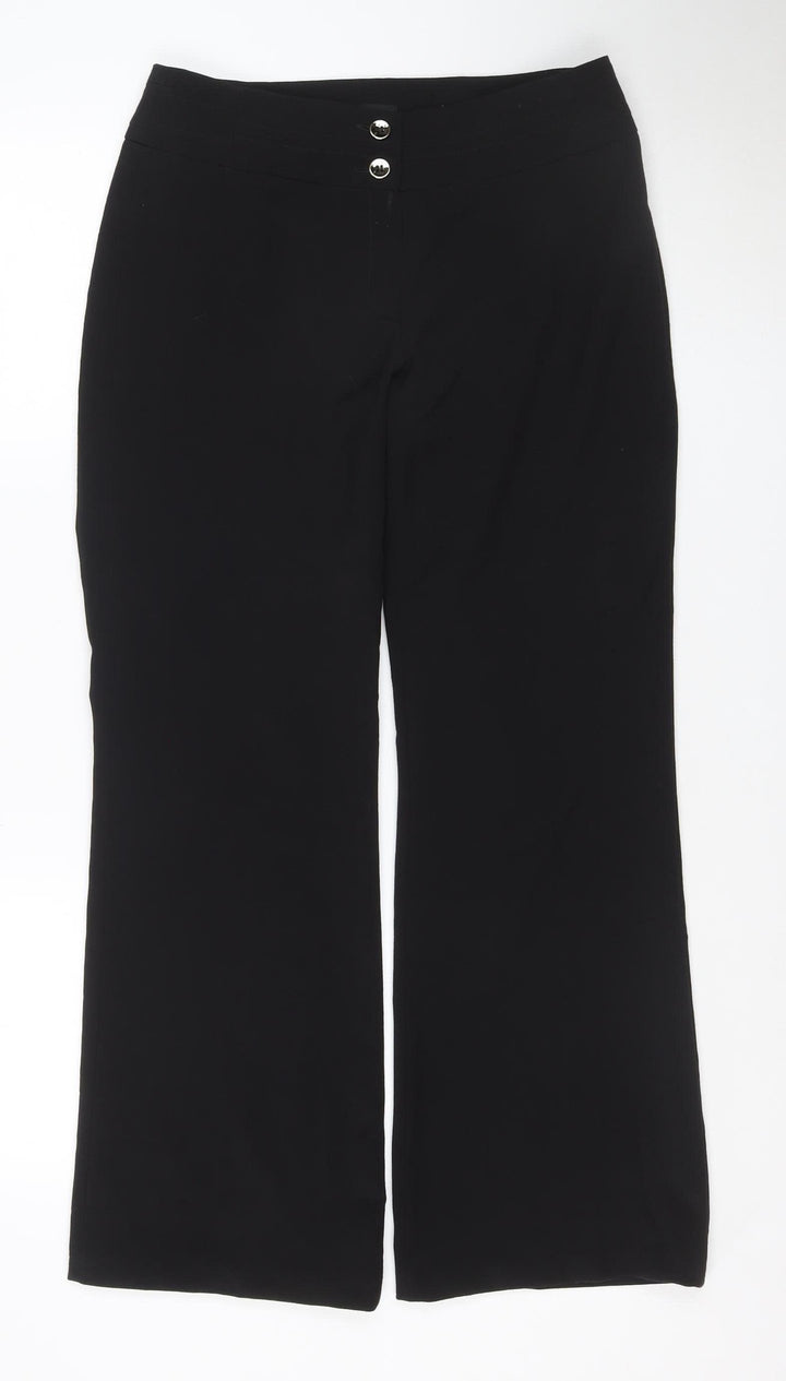 Collection Debenhams Women’s Black Size 10 Wide Leg Dress Trousers