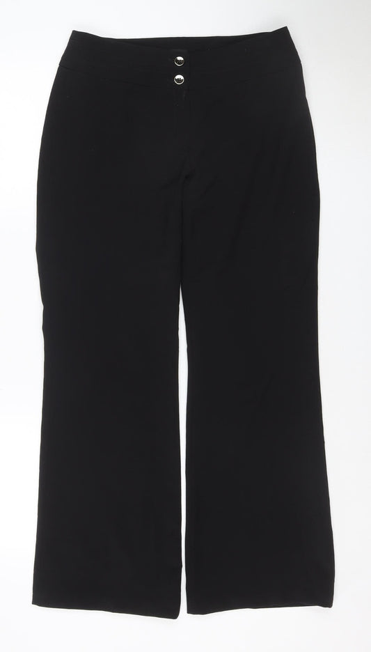 Collection Debenhams Women’s Black Size 10 Wide Leg Dress Trousers