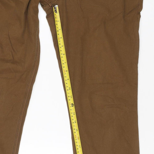 Fred Perry Men’s Brown 30R Cotton Chino Straight Trousers