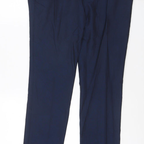 Next Tailoring Men’s Navy 34W 33L Skinny Fit Dress Trousers