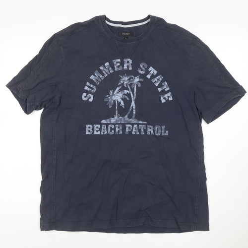 Next Men’s Blue L Summer State Beach Patrol Graphic Crew Neck T-Shirt