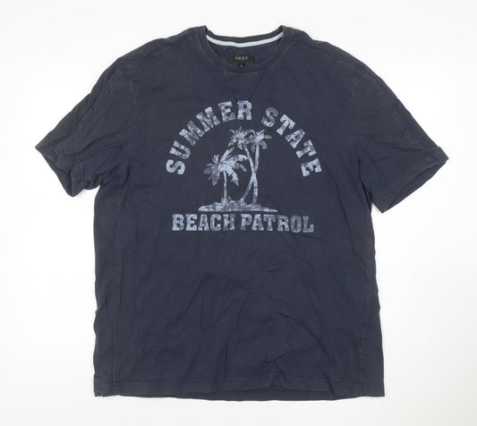 Next Men’s Blue L Summer State Beach Patrol Graphic Crew Neck T-Shirt