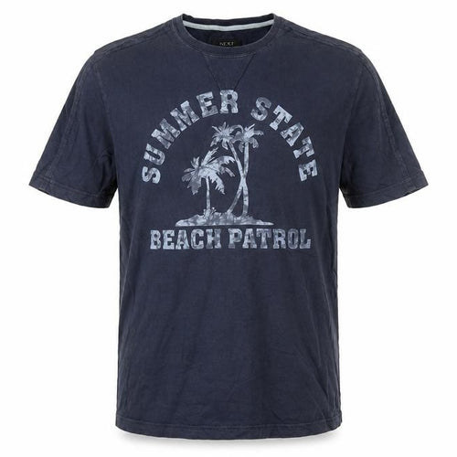 Next Men’s Blue L Summer State Beach Patrol Graphic Crew Neck T-Shirt