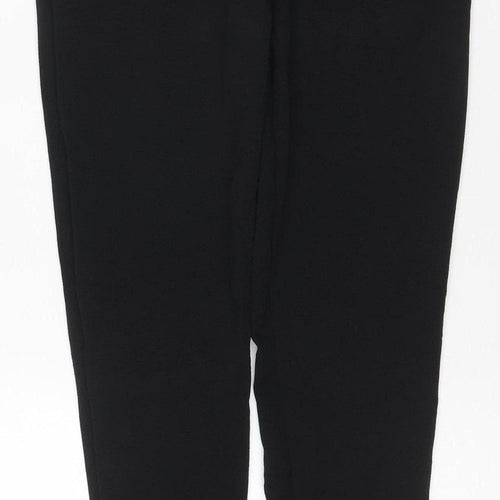 Boohoo Women's Black UK 6 Skinny Ankle Stretch Trousers Zip