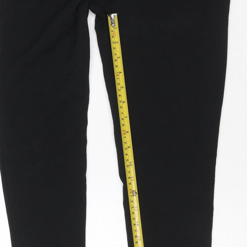 Boohoo Women's Black UK 6 Skinny Ankle Stretch Trousers Zip