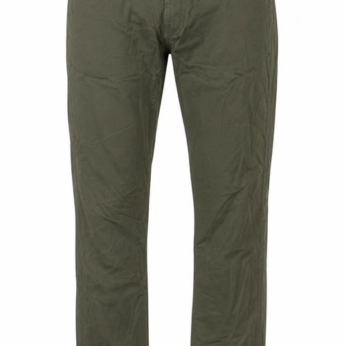 Mango Man Green 32in Regular Straight Stretch Cotton Trousers