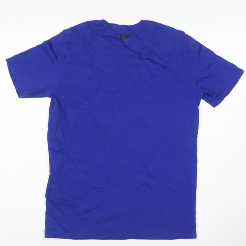 Under Armour Men's Blue Small Logo Short Sleeve Crew Neck T-Shirt